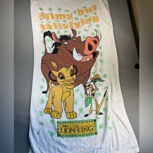 Rare Vintage Lion King Towel 100% Cotton Franco One Small Stain